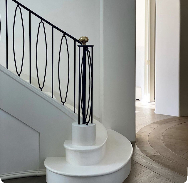 fabricant, rampe, en, fer, forgé, sur, mesure, rampe, extérieur 
