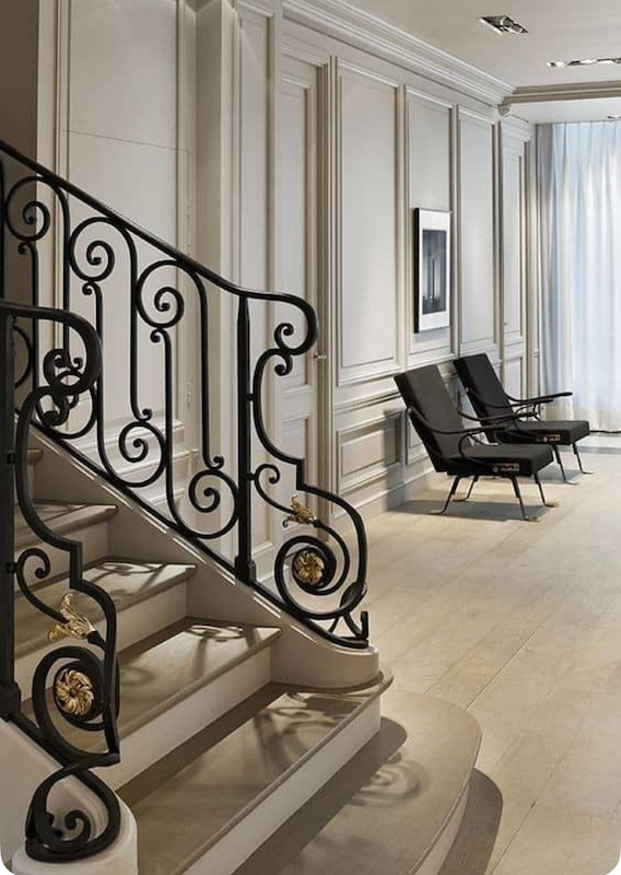 fabricant, rampe, en, fer, forgé, sur, mesure, rampe, extérieur 
