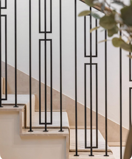 fabricant, rampe, en, fer, forgé, sur, mesure, rampe, extérieur 
