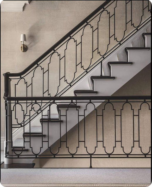 fabricant, rampe, en, fer, forgé, sur, mesure, rampe, extérieur 
