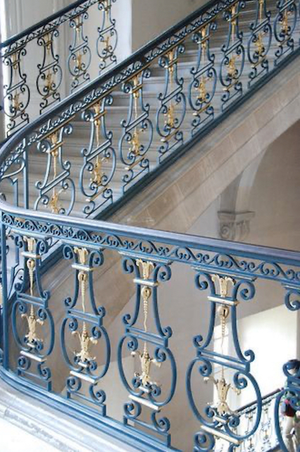 fabricant, rampe, en, fer, forgé, sur, mesure, rampe, extérieur 
