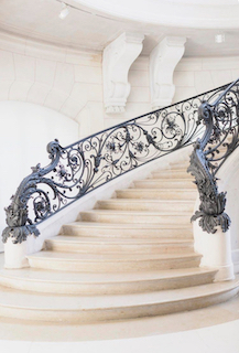 fabricant, rampe, en, fer, forgé, sur, mesure, rampe, extérieur 
