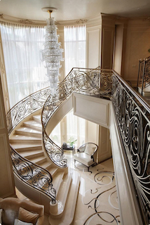 \fabricant, rampe, en, fer, forgé, sur, mesure, rampe, extérieur 

