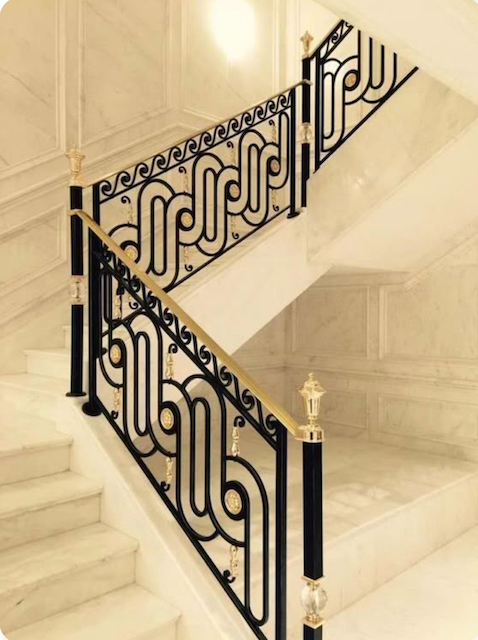 fabricant, rampe, en, fer, forgé, sur, mesure, rampe, extérieur 
