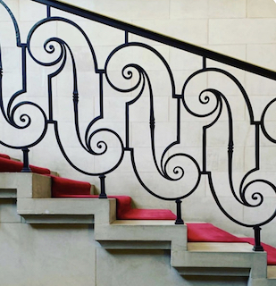 fabricant, rampe, en, fer, forgé, sur, mesure, rampe, extérieur 
